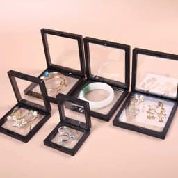 10pcs, Transparent Floating Display Box, Plastic Film Jewelry Packaging Box, Jewelry, Necklace, Ring, and Collectible Storage Bo