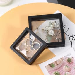 10pcs, Transparent Floating Display Box, Plastic Film Jewelry Packaging Box, Jewelry, Necklace, Ring, and Collectible Storage Bo