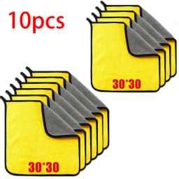1/2/6pcs Microfiber Cleaning Towel Thicken Soft Drying Cloth Car Body Washing Towels Double Layer Clean Rags Car Accessories