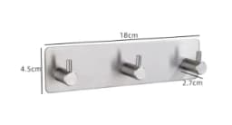 Stainless Steel 3M Self Adhesive Hooks Sticky Wall Door Hook Robe Tea Towel Rustproof Towel Rack, Clothes Coat Hanger