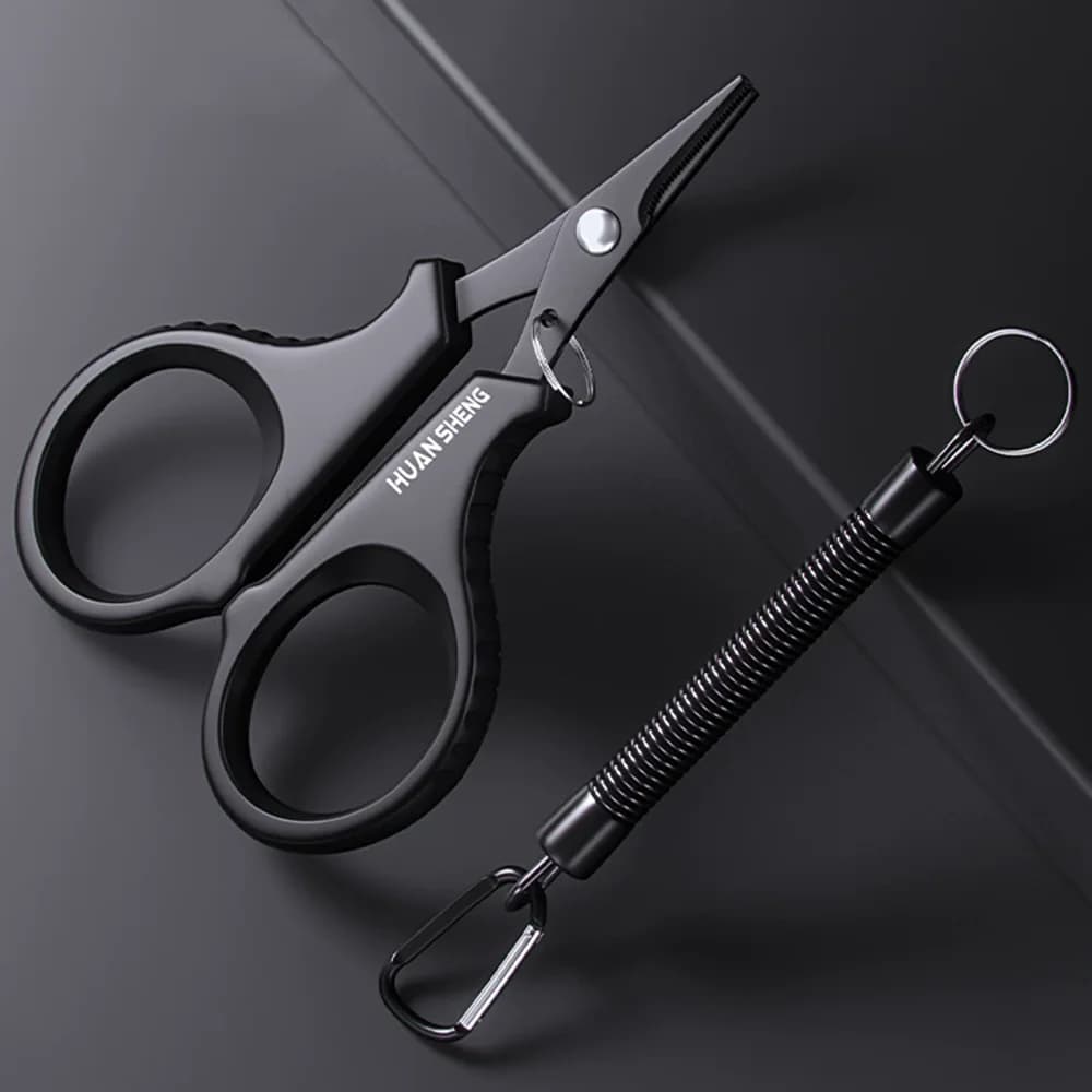 1set Titanium Coating Stainless Steel Fishing Scissor Plier Cut PE Braid Line Cutter Plies Carp Outdoor Fishing Accessories Tool