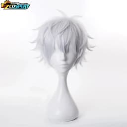 Jujutsu Kaisen Cosplay Wig Gojo Satoru Wig with Black Glasses Silver White Wig with Wig Cap for Cosplay Halloween Costume Party