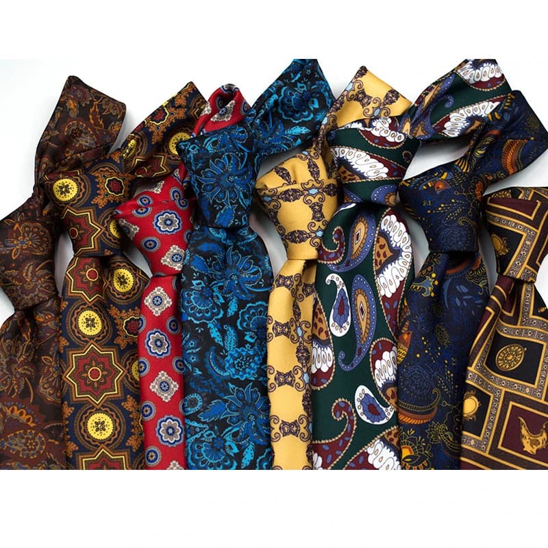 New Trendy 9cm Width Large Neckties For Men Women Cartoon Flower Printed Casual Vintage Neck Tie Shirt Accessories Tuxedo Cravat