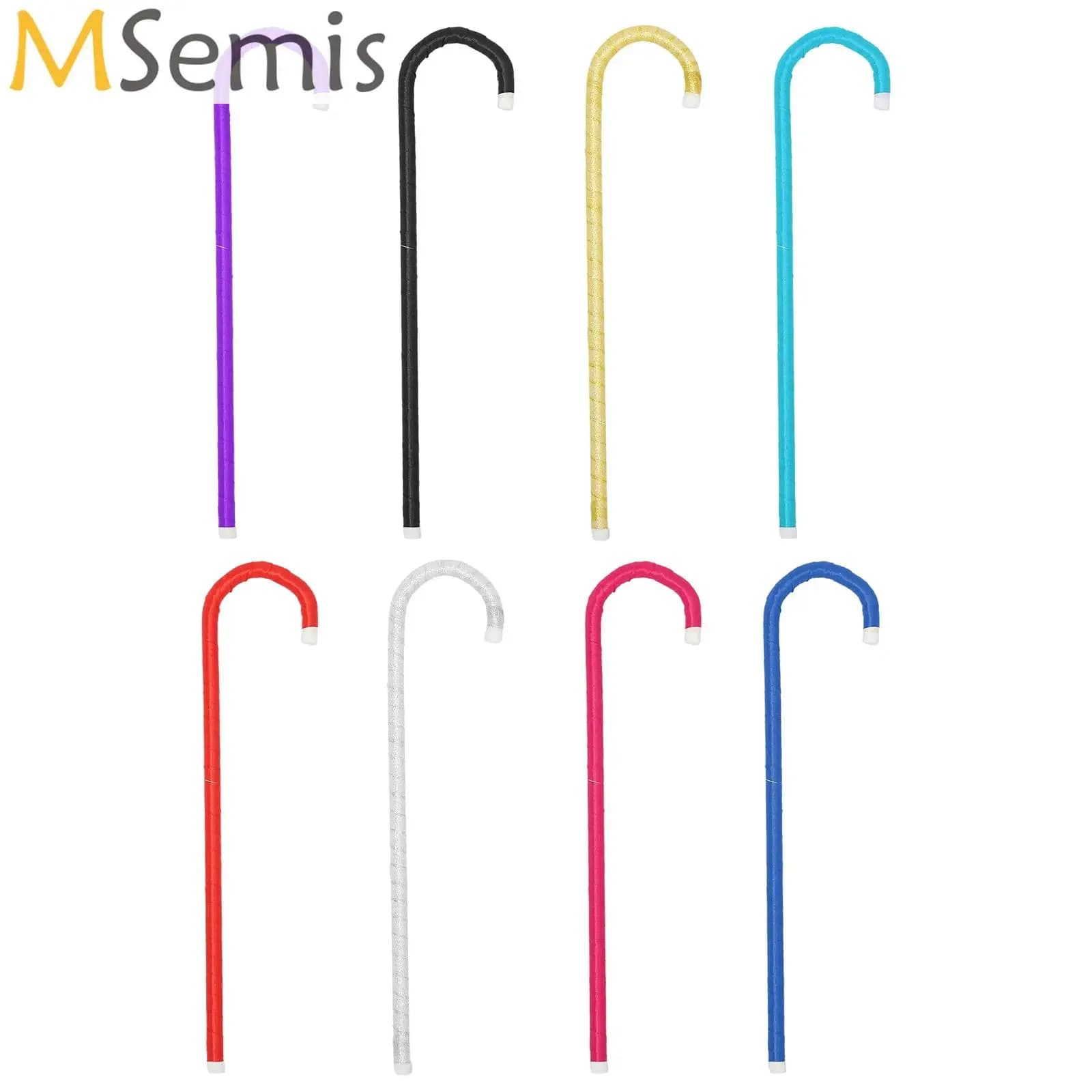 Children 50cm Dance Cane Performance Crutch Walking Stick Dance Props for Jazz Dance Belly Dance Halloween Party Magician Props