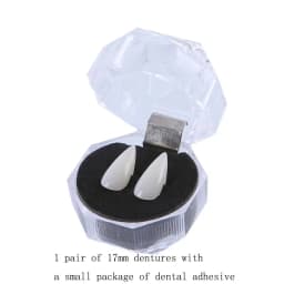 Vampire Teeth Fangs Dentures Props Halloween Costume Props False Teeth Solid Glue Denture Adhesive Halloween Party Decorhallowe