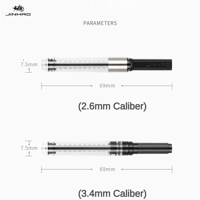 JINHAO Rotary Ink Absorber 3.4mm/2.6mm Caliber Ink Converter Fountain Pen Ink Suction Device Stationery Office Supplies