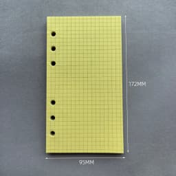 50 Sheets A6 Colorful Grid Loose Leaf Notebook Refill Spiral Binder Inner Page Line Blank craft Grid Inside Paper Stationery