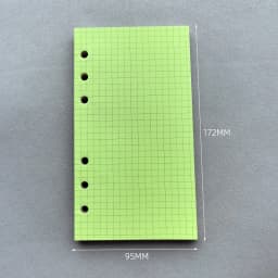 50 Sheets A6 Colorful Grid Loose Leaf Notebook Refill Spiral Binder Inner Page Line Blank craft Grid Inside Paper Stationery