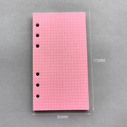 50 Sheets A6 Colorful Grid Loose Leaf Notebook Refill Spiral Binder Inner Page Line Blank craft Grid Inside Paper Stationery