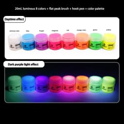 58ML Luminous Acrylic Pigment Fluorescent Paint Glow in Dark DIY Halloween Party Jewelry Nail Art Nail Beauty Resin Pigment