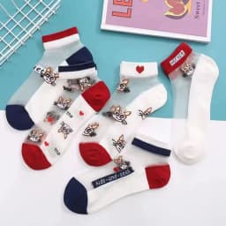 5 Pairs of Cute Cat Fashion Iadies Casual Short Socks 5 Pairs of Cute Cat Fashion Iadies Casual Short Socks