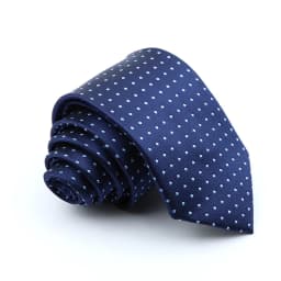 Classic Men's Stripe Tie Fashion Neckties Navy Jacquard Woven Brand New Accessories Daily Wear Cravat Wedding Party Gift For Man