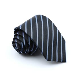 Classic Men's Stripe Tie Fashion Neckties Navy Jacquard Woven Brand New Accessories Daily Wear Cravat Wedding Party Gift For Man