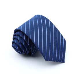 Classic Men's Stripe Tie Fashion Neckties Navy Jacquard Woven Brand New Accessories Daily Wear Cravat Wedding Party Gift For Man