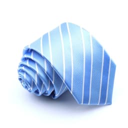 Classic Men's Stripe Tie Fashion Neckties Navy Jacquard Woven Brand New Accessories Daily Wear Cravat Wedding Party Gift For Man