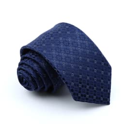 Classic Men's Stripe Tie Fashion Neckties Navy Jacquard Woven Brand New Accessories Daily Wear Cravat Wedding Party Gift For Man