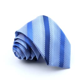 Classic Men's Stripe Tie Fashion Neckties Navy Jacquard Woven Brand New Accessories Daily Wear Cravat Wedding Party Gift For Man
