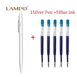 LAMPO Metal Sign Pens Luxury 0.5MM Black Gel Ink Pen Smooth Writing ручка Office School Stationery Supplies boligrafos
