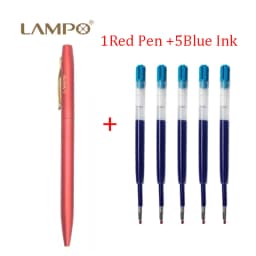 LAMPO Metal Sign Pens Luxury 0.5MM Black Gel Ink Pen Smooth Writing ручка Office School Stationery Supplies boligrafos