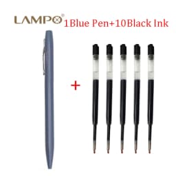 LAMPO Metal Sign Pens Luxury 0.5MM Black Gel Ink Pen Smooth Writing ручка Office School Stationery Supplies boligrafos