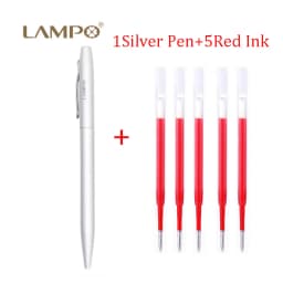 LAMPO Metal Sign Pens Luxury 0.5MM Black Gel Ink Pen Smooth Writing ручка Office School Stationery Supplies boligrafos