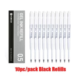 LAMPO Metal Sign Pens Luxury 0.5MM Black Gel Ink Pen Smooth Writing ручка Office School Stationery Supplies boligrafos