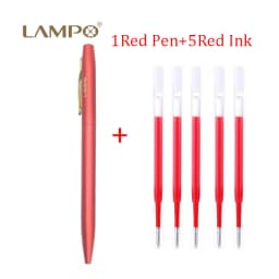 LAMPO Metal Sign Pens Luxury 0.5MM Black Gel Ink Pen Smooth Writing ручка Office School Stationery Supplies boligrafos
