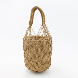 2 Pcs Woven Women Handbag Female Straw Mesh Bag Bohemian Summer Beach Bags Handmade Bucket Net Bag Rattan Knitte Top-handle Tote
