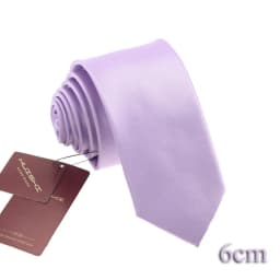 Classic Men's Daily Waterproof Necktie Light Purple Unisex Wedding Tie Accessory Summer Gift Stripe Candy Color Solid Neck Ties