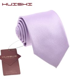 Classic Men's Daily Waterproof Necktie Light Purple Unisex Wedding Tie Accessory Summer Gift Stripe Candy Color Solid Neck Ties