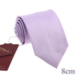 Classic Men's Daily Waterproof Necktie Light Purple Unisex Wedding Tie Accessory Summer Gift Stripe Candy Color Solid Neck Ties