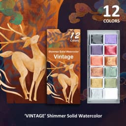 Seamiart 6/12 Watercolor Paint Set Metallic Glitter For Artists School Stationery Graffiti Tool Solid Pigment Art Supplies