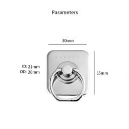 DEAHAN 304 Stainless Steel Finger Ring Cell Phone Holder Stand 360 Adjustable Hook Ring Finger Kickstand for Smartphone Bracket
