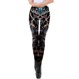 NADANBAO New BARBARIAN Skull Women Leggings Punk Skull Printed Legins High Elastic Fitness Pants Ladies Push-Up Legging