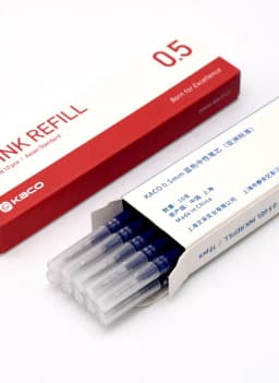 KACO 10pcs Blue/Black/Red/colorful ink For Gel Pen 0.5mm Signing pen for School Office Smooth Writing Signing Refill stationery