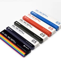 KACO 10pcs Blue/Black/Red/colorful ink For Gel Pen 0.5mm Signing pen for School Office Smooth Writing Signing Refill stationery