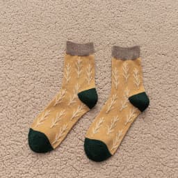 Korean Style Retro Wool Socks Women Christmas Sapling Kawaii and Funny Woman Socks for Female Gifts 120802