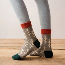 Korean Style Retro Wool Socks Women Christmas Sapling Kawaii and Funny Woman Socks for Female Gifts 120802
