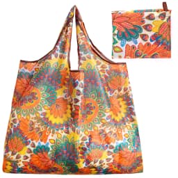 BIG Eco-Friendly Folding Shopping Bag Reusable Portable Shoulder Handbag for Travel Grocery Fashion Pocket Tote