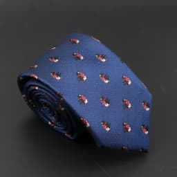 New Blue Printed Men's Tie Novelty Animal Fruit Pattern Neck Ties S lim Jacquard Woven High Quality Gravatas Accessories For Men