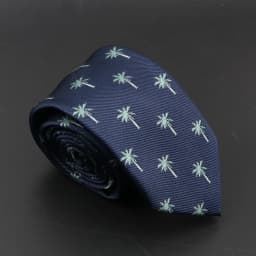 New Blue Printed Men's Tie Novelty Animal Fruit Pattern Neck Ties S lim Jacquard Woven High Quality Gravatas Accessories For Men