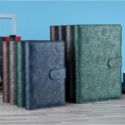 A6/A5 Vintage Embossed PU Leather DIY Binder Notebook Cover Diary Agenda Planner Paper Cover School Stationery