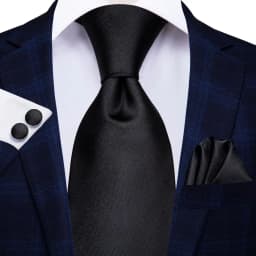 Hi-Tie Gifts For Men Purple Lavender Solid Men's Tie Luxury NeckTie Hanky Cufflinks Set Formal Dress Ties For Men Wedding