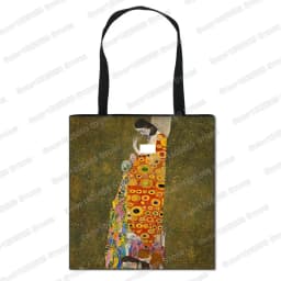 Vintage Painting Kiss / Water Lily Totes Women Handbag Monet / Gustav Klimt Canvas Shoulder Bag for Travel Shopping Bags Gift
