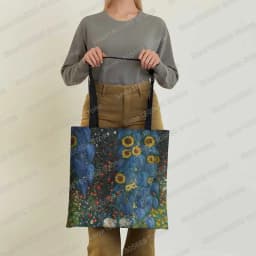 Vintage Painting Kiss / Water Lily Totes Women Handbag Monet / Gustav Klimt Canvas Shoulder Bag for Travel Shopping Bags Gift