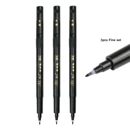 3/4 pcs/lot Hand Lettering Brush Pen Black Ink Calligraphy Pen Markers Art Writing Office School Supplies Stationery Student