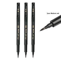 3/4 pcs/lot Hand Lettering Brush Pen Black Ink Calligraphy Pen Markers Art Writing Office School Supplies Stationery Student