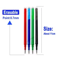 20/30/40/50Pcs Set Erasable Gel Pen Refill 0.7mm Tip Color Ink Rod Replacement Office Writing Drawing Stationery Accessory 11cm