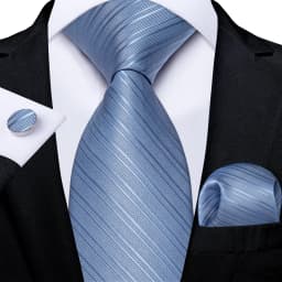 New Classic Men's Ties 8cm Blue Plaid Dot Striped Business Necktie Handkerchief Wedding Party Tie Set Gravatas DiBanGu