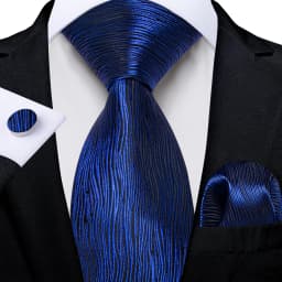 New Classic Men's Ties 8cm Blue Plaid Dot Striped Business Necktie Handkerchief Wedding Party Tie Set Gravatas DiBanGu